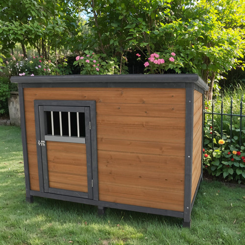 Large solid wood dog - large,