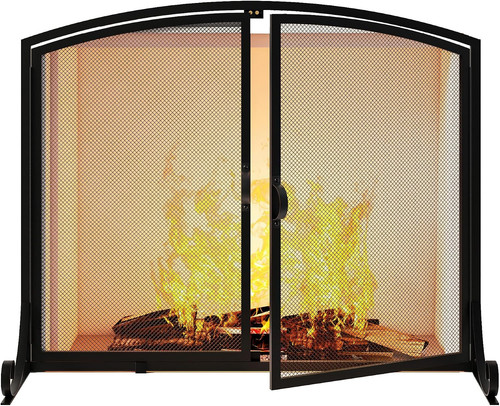 Fireplace screen with - fireplace,